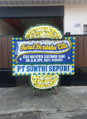 Papan Bunga Duka di Kemas Rindo